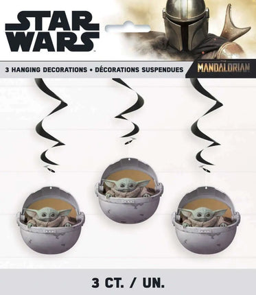 Star Wars - Mandalorian Hanging Decorations (3ct) - Party Expo