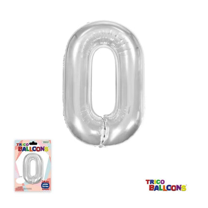 Super Shape Letter O Silver Mylar Balloon - Party Expo