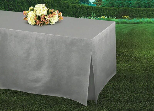 Table Fitter Silver Tablecover - SKU:579501.18 - UPC:013051664053 - Party Expo