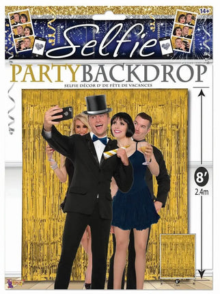 Tinsel Backdrop Gold - Party Expo