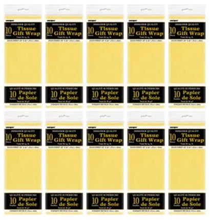 Tissue Paper - Yellow (10ct) - Party Expo