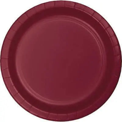 Touch of Color - 9" Premium Strength Dinner Plates - Burgundy Party Expo