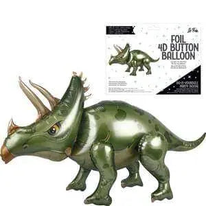 Triceratops Dinosaur 4D Button Air Inflate - Party Expo