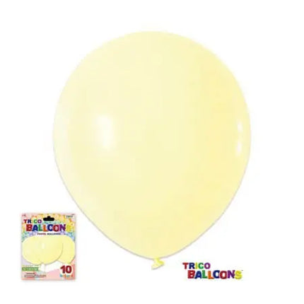 Trico - 12" Pastel Yellow Latex Balloons (10ct) Party Expo