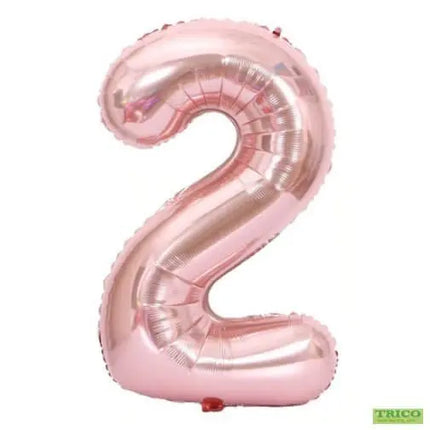Trico - 34" Number '2' Mylar Balloon - Rose Gold Party Expo