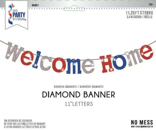 Welcome Home Diamond Banner - Party Expo