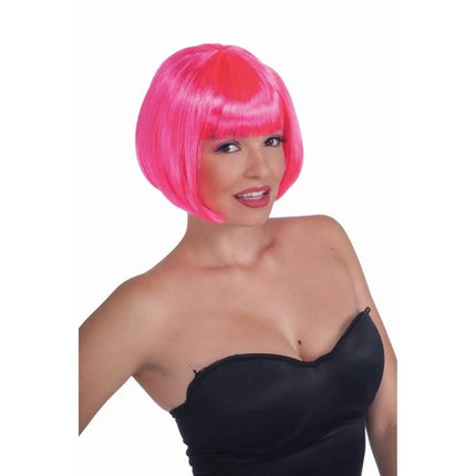 Wig Neon Bob - Pink - Party Expo