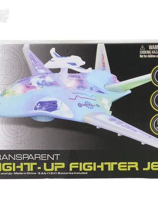 10.5" Light-Up Transparent Jet - SKU:VE-TRLJE - UPC:097138946973 - Party Expo