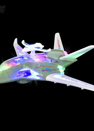 10.5" Light-Up Transparent Jet - SKU:VE-TRLJE - UPC:097138946973 - Party Expo