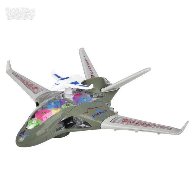 10.5" Light-Up Transparent Jet - SKU:VE-TRLJE - UPC:097138946973 - Party Expo