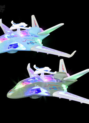 10.5" Light-Up Transparent Jet - SKU:VE-TRLJE - UPC:097138946973 - Party Expo