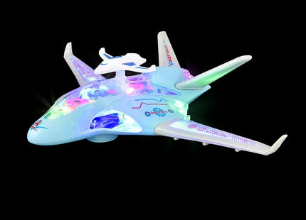 10.5" Light-Up Transparent Jet - SKU:VE-TRLJE - UPC:097138946973 - Party Expo