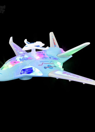 10.5" Light-Up Transparent Jet - SKU:VE-TRLJE - UPC:097138946973 - Party Expo