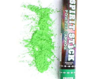 12" Powder Spirit Stick - Green - SKU:PE-00506 - UPC:099996002860 - Party Expo