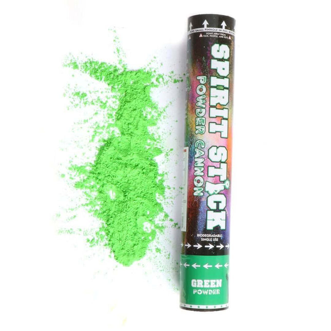12" Powder Spirit Stick - Green - SKU:PE-00506 - UPC:099996002860 - Party Expo