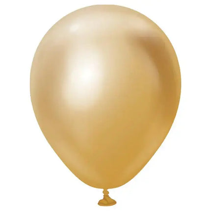 12" LATEX MIRROR GOLD LATEX (50ct) Party Expo  