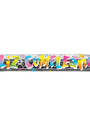 12ft Foil Feliz Cumpleanos Banner - SKU:90011 - UPC:011179900114 - Party Expo