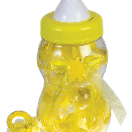 13.5" Baby Bottle Rattle Bank - Yellow Party Expo  