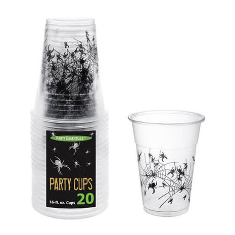 16 oz. Spider Soft Cups - 20 count - SKU:N162042 - UPC:098382620459 - Party Expo