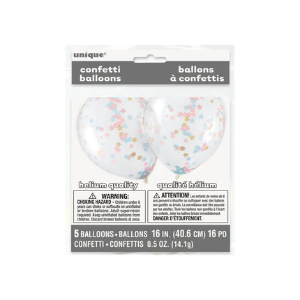 16" Star Confetti Latex Balloons Party Expo  