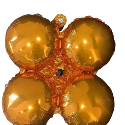 17" Orange Quad Mylar Balloon Party Expo  