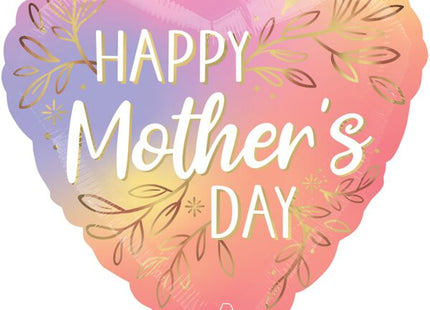 18" Happy Mother's Day Botanical Traces Mylar Balloon - SKU:4673402 - UPC:026635467346 - Party Expo