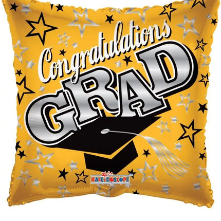 18" Congrats Grad Gold Mylar Balloon - G Party Expo  