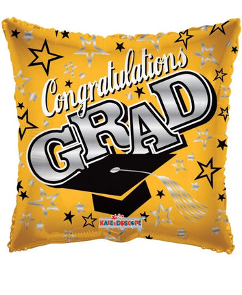 18" Congrats Grad Gold Mylar Balloon - G Party Expo  