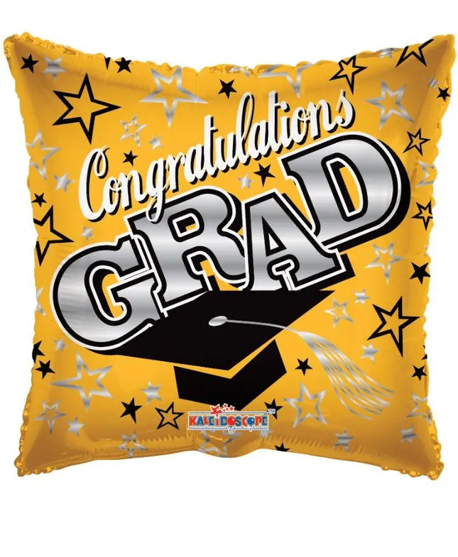 18" Congrats Grad Gold Mylar Balloon - G Party Expo  