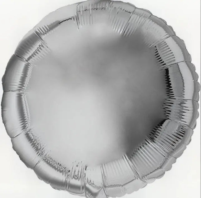 18" Round Silver Mylar Balloon Party Expo  