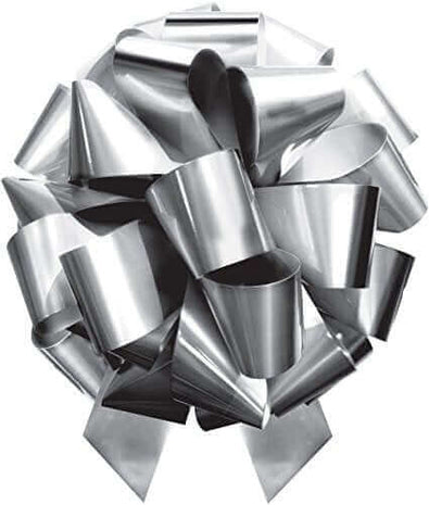 20" Incredibow Metallic Silver Pullbow - SKU:53656 - UPC:071444536561 - Party Expo