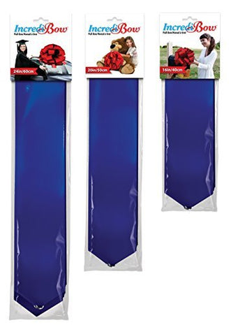 20" Incredibow Royal Blue Lacquer Pullbow - SKU:54124 - UPC:071444541244 - Party Expo