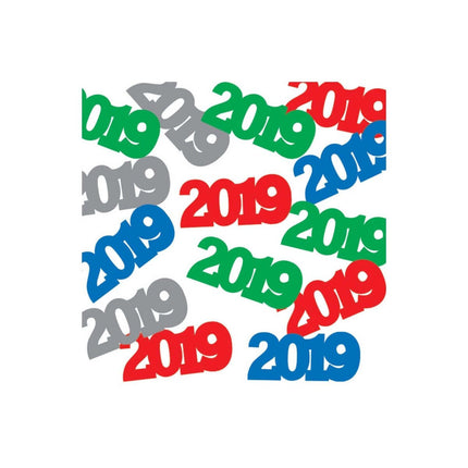 "2019" Confetti - Assorted Colors - SKU:331283 - UPC:039938497316 - Party Expo