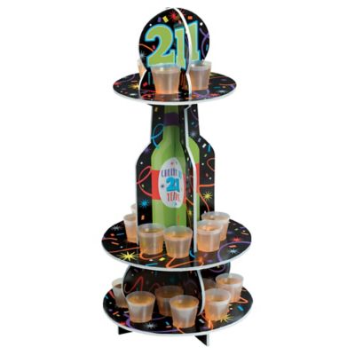 21st Brilliant Birthday - Shot Glass Holder - SKU:210391 - UPC:013051603830 - Party Expo