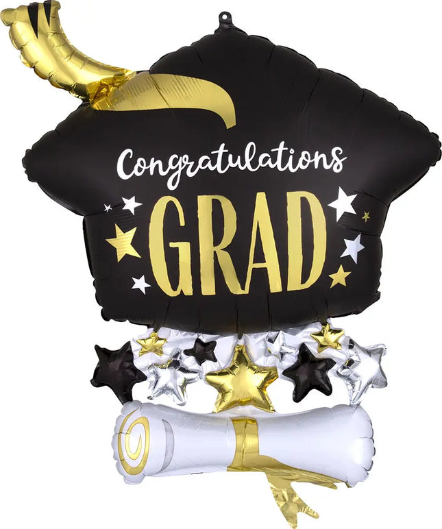 25" Satin Cap and Diploma Mylar Balloon - G Party Expo  