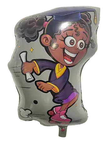 26" Girl Graduation Mylar Balloon - SKU: - UPC:273046613316 - Party Expo