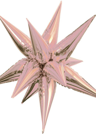 27" Rose Gold Star Mylar Balloon - SKU:53869 - UPC:011179538690 - Party Expo