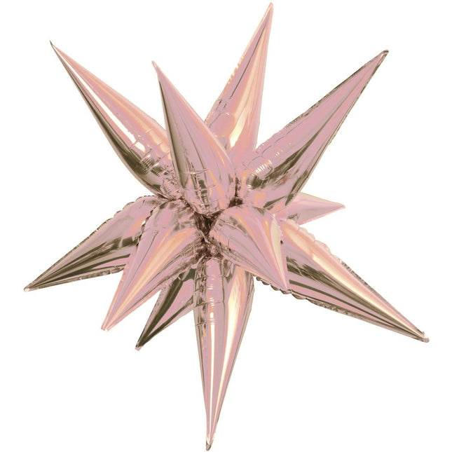 27" Rose Gold Star Mylar Balloon - SKU:53869 - UPC:011179538690 - Party Expo