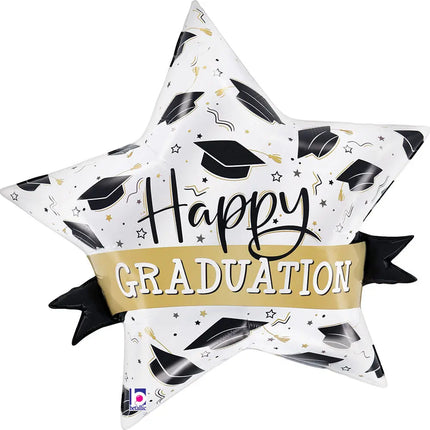 29" Satin Graduation Star Mylar Balloon - G13 Party Expo  