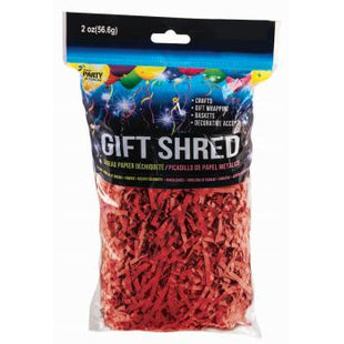 2oz Red Paper Shred - SKU:PSR - UPC:749567999111 - Party Expo
