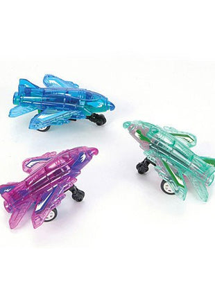 3" Press & Go Transparent Airplane (1ct) - SKU:VE-PLATR - UPC:097138721099 - Party Expo