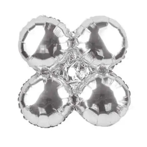 30" Quad Silver Mylar Balloon (1ct) Party Expo  