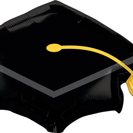31" Black Grad Cap Mylar Balloon Party Expo  