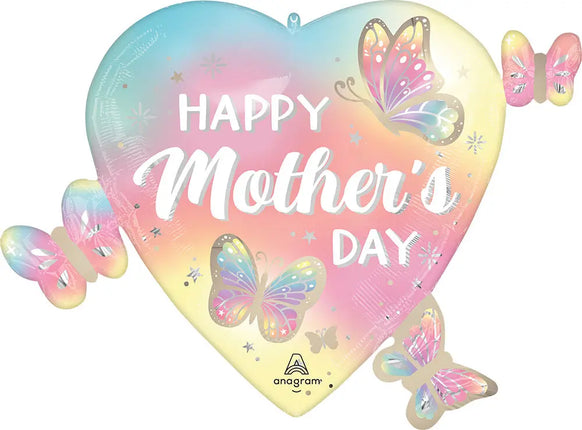 32" Satin Happy Mother's Day Fluttering Dreams Mylar Balloon Party Expo  
