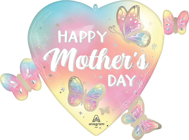 32" Satin Happy Mother's Day Fluttering Dreams Mylar Balloon Party Expo  