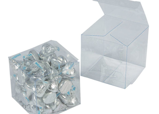 4" Clear Plastic Favor Boxes (6ct) - SKU:13705345 - UPC:889070149143 - Party Expo