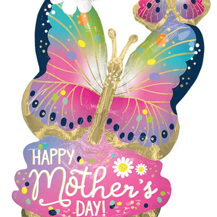 44" Mother's Day Vibrant Flutters AirLoonz (Air-Filled) Party Expo  