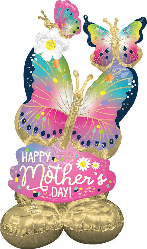 44" Mother's Day Vibrant Flutters AirLoonz (Air-Filled) Party Expo  