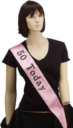 "50 Today" Sash - SKU:67913 - UPC:721773679131 - Party Expo