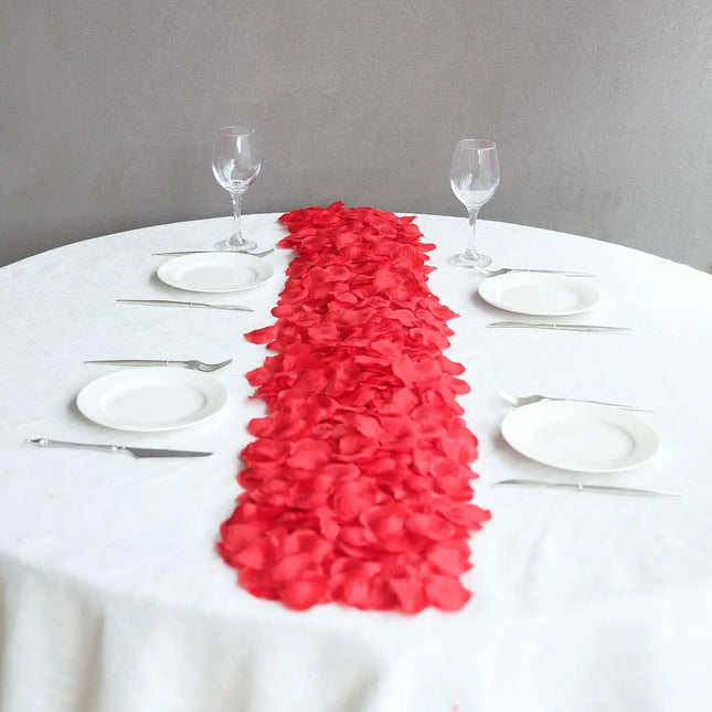 500 Red Silk Rose Petals Party Expo  